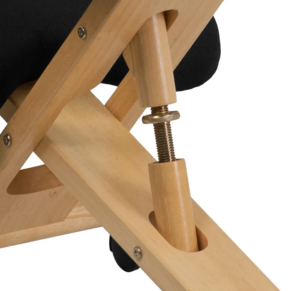 Office Chairs*Flash Furniture Posey Armless Ergonomic Fabric/Wood Mobile Kneeling Office Chair, Black (WLSB210)