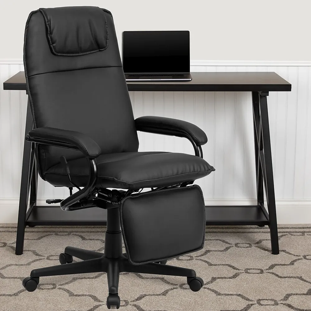 Office Chairs*Flash Furniture Robert Ergonomic LeatherSoft Swivel High Back Executive Reclining Office Chair, Black (BT70172BK)