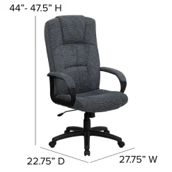 Office Chairs*Flash Furniture Rochelle Fabric Swivel High Back Executive Office Chair, Gray (BT9022BK)
