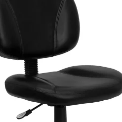 Office Chairs*Flash Furniture Ronald Armless Ergonomic LeatherSoft Swivel Mid-Back Task Office Chair, Black (BT688BK)