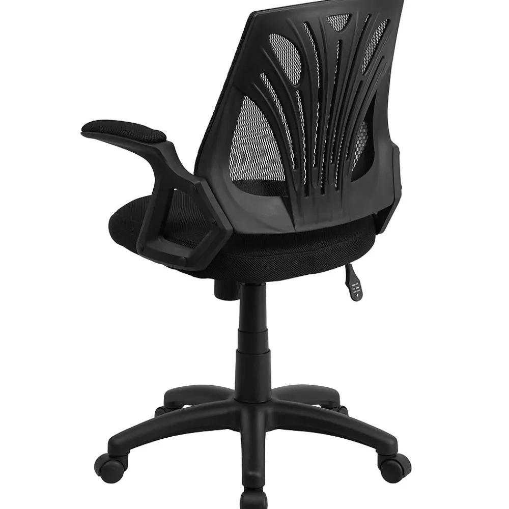 Office Chairs*Flash Furniture Sam Ergonomic Mesh Swivel Mid-Back Task Office Chair, Black (GOWY82)