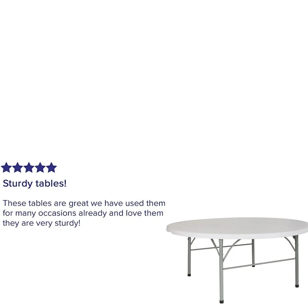 Folding Tables*Flash Furniture Stonewall Folding Table, 71" x 71", Granite White (DAD183RZ)