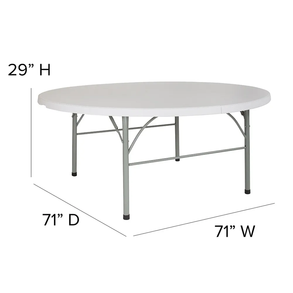 Folding Tables*Flash Furniture Stonewall Folding Table, 71" x 71", Granite White (DAD183RZ)
