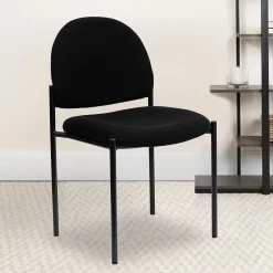 Folding & Stacking*Flash Furniture Tania Fabric Stackable Side Reception Chair, Black (BT5151BK)