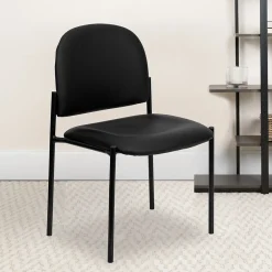 Folding & Stacking*Flash Furniture Tania Vinyl Stackable Side Reception Chair, Black (BT5151VINYL)