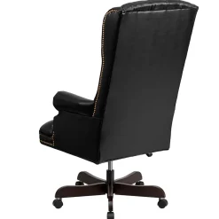 Office Chairs*Flash Furniture Turner Ergonomic LeatherSoft Swivel High Back Fully Tufted Executive Office Chair, Black (CI360BK)