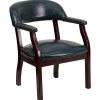 Office Chairs*Flash Furniture Vinyl Mid Back Luxurious Conference Chair, Navy