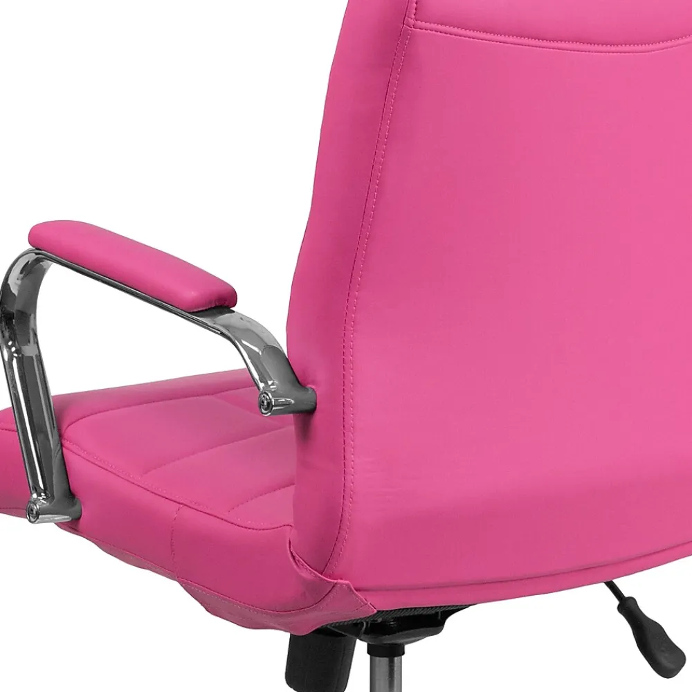 Office Chairs*Flash Furniture Vivian Vinyl Swivel Mid-Back Executive Office Chair, Pink (GO2240PK)