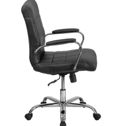 Office Chairs*Flash Furniture Vivian Vinyl Swivel Mid-Back Executive Office Chair, Black (GO2240BK)