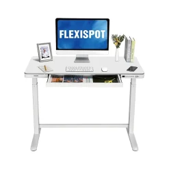 Standing Desks*FlexiSpot EW8 48"W Rectangular Adjustable Metal Standing Desk, (EW8W) White