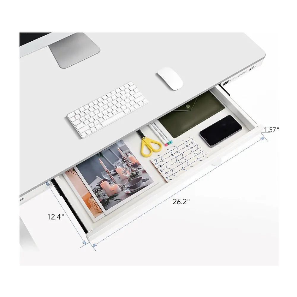 Standing Desks*FlexiSpot EW8 48"W Rectangular Adjustable Metal Standing Desk, (EW8W) White