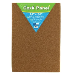 Bulletin*Flipside Cork Board, 36" x 24", Brown, 2/Carton (37024-2)