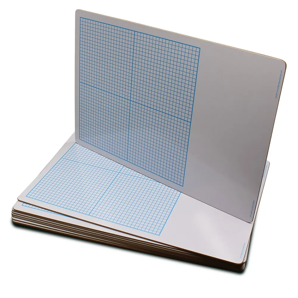 Dry Erase*Flipside Dry Erase Base Ten Grid Boards, 12/Pack (11261)