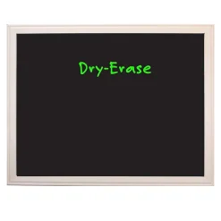 Dry Erase*Flipside Dry-Erase Blackboard, Wood Frame, 24" x 36" (17930)