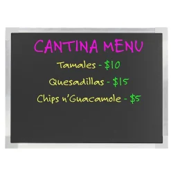 Dry Erase*Flipside Dry-Erase Blackboard, Aluminum Frame, 24" x 36" (17931)