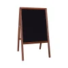 Dry Erase*Flipside Dry-Erase Marquee Easel, 42", Black/Stained Wood (31310)