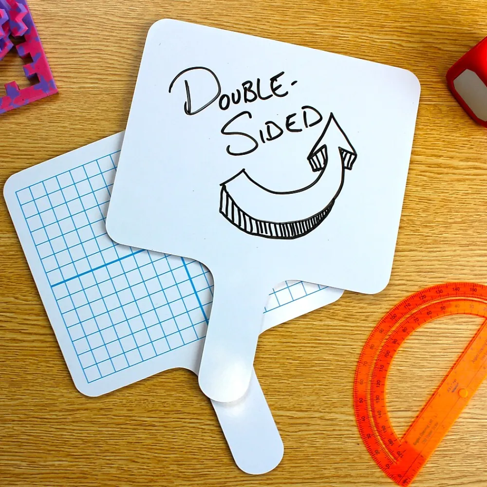 Dry Erase*Flipside Graphing Paddles Dry Erase Whiteboard, 7.75" x 10", 12/Pack (FLP18124)