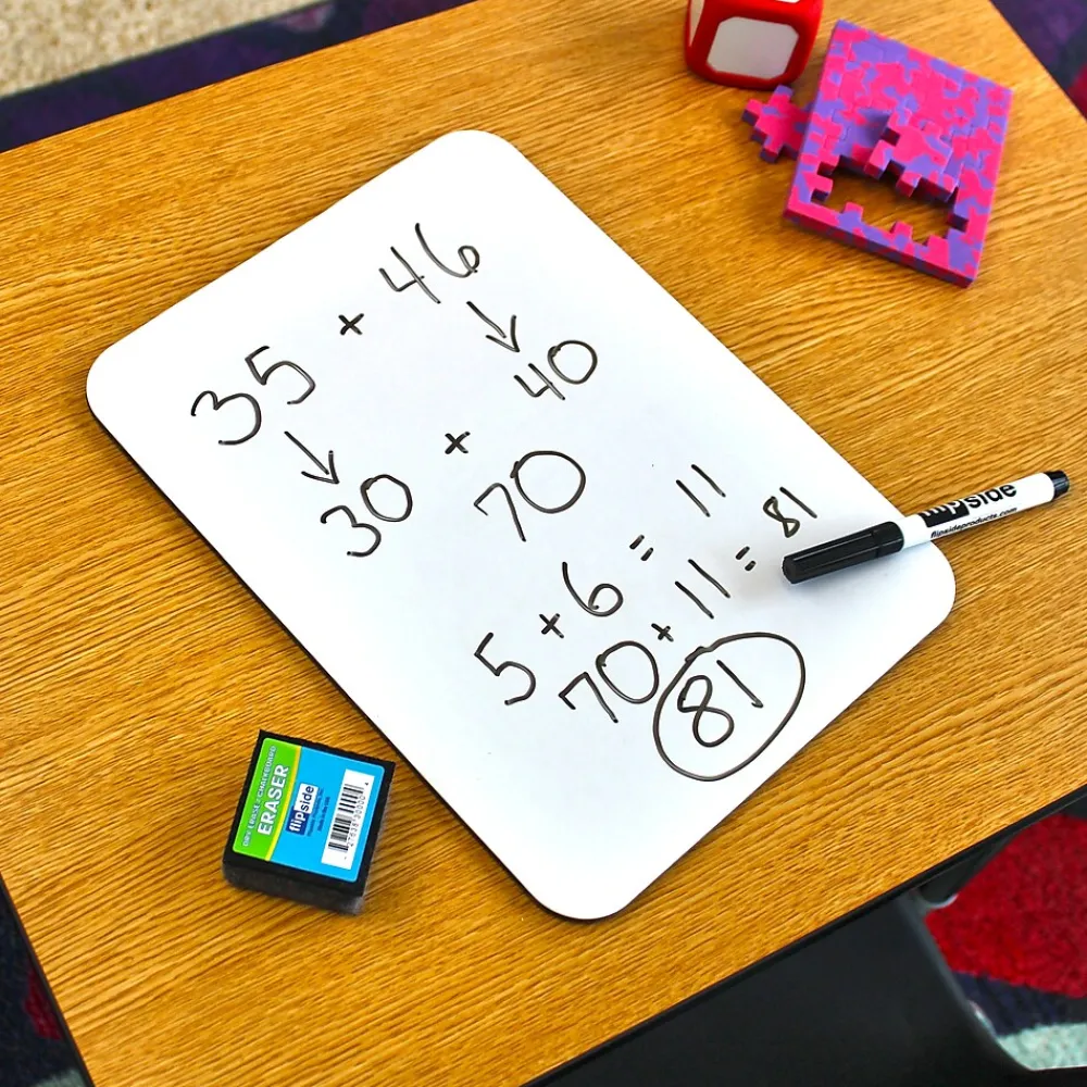 Dry Erase*Flipside Magnetic Class Pack Dry-Erase Whiteboard, 9" x 12" (FLP21004)