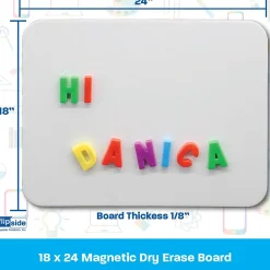 Dry Erase*Flipside Magnetic Dry-Erase Whiteboard, 18