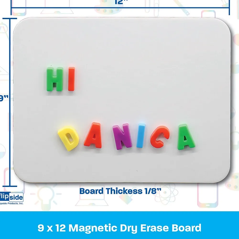 Dry Erase*Flipside Mobile Dry-Erase Whiteboard, 9" x 12", 24/Carton (10025-24)