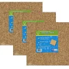 Bulletin*Flipside Natural Cork Tiles, 6" x 6", 4 Per Pack, 3 Packs (FLP12066-3)