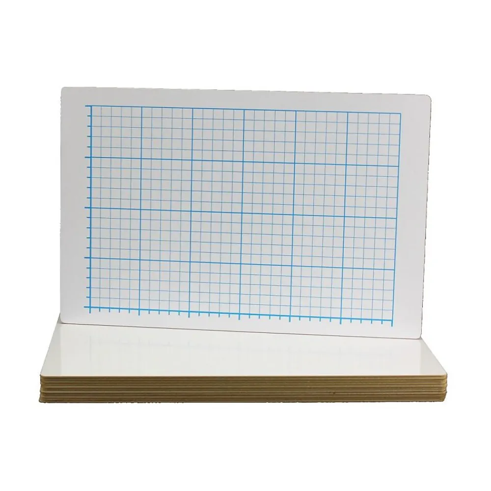 Dry Erase*Flipside Quadrant Grid Dry-Erase Whiteboard, 1' x 1.5', 12/Pack (22012)