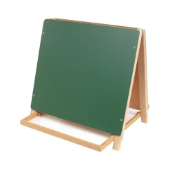 Dry Erase*Flipside Tabletop Easel, 18.5", White/Green/Wood, Assorted Materials (17305)