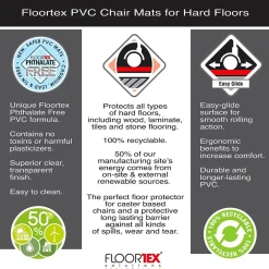 Chair Mats*Floortex Advantagemat Hard Floor Chair Mat, 48