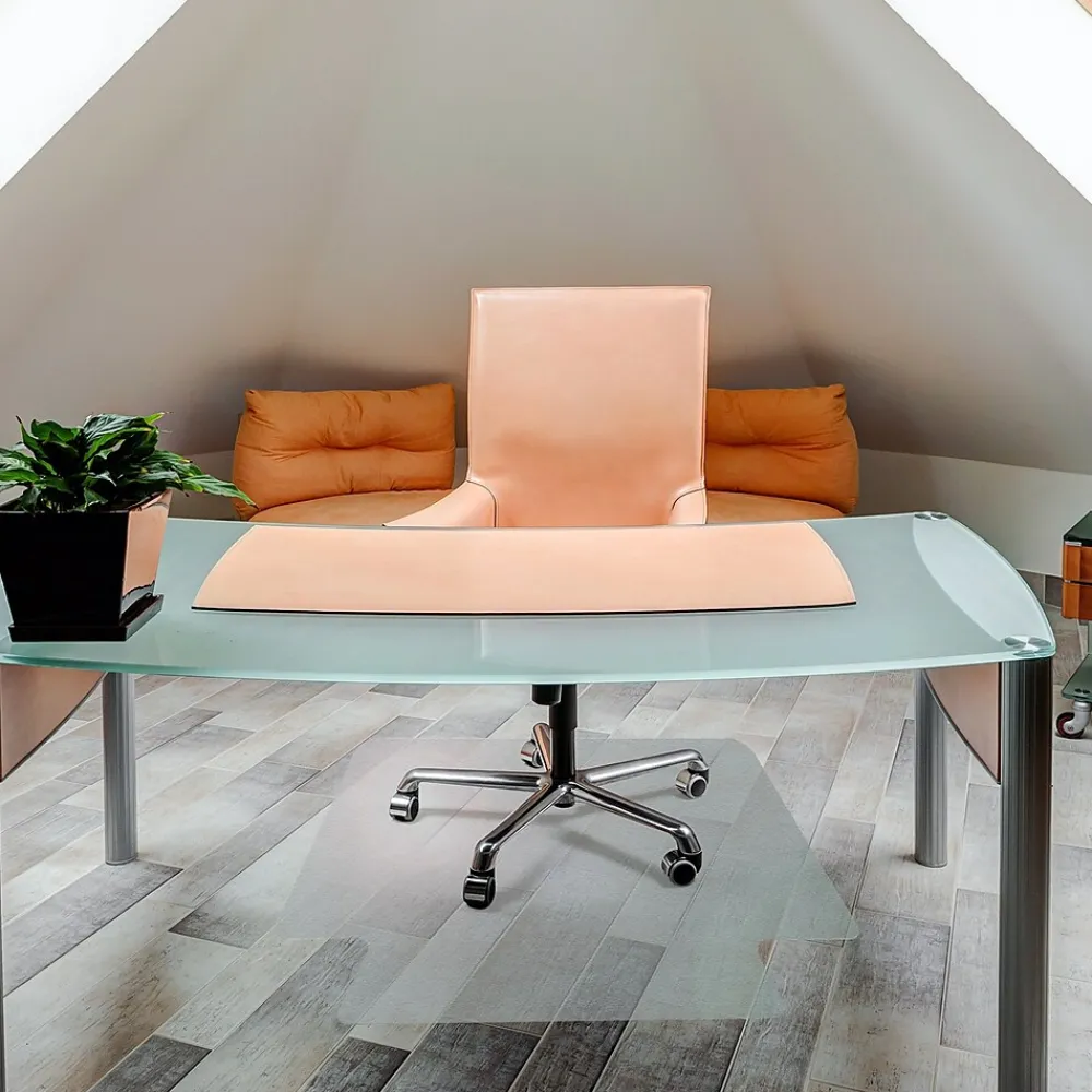 Chair Mats*Floortex Cleartex Unomat Carpet & Hard Floor Chair Mat with Lip, 35" x 47", Low-Pile, Clear (128920LRA)