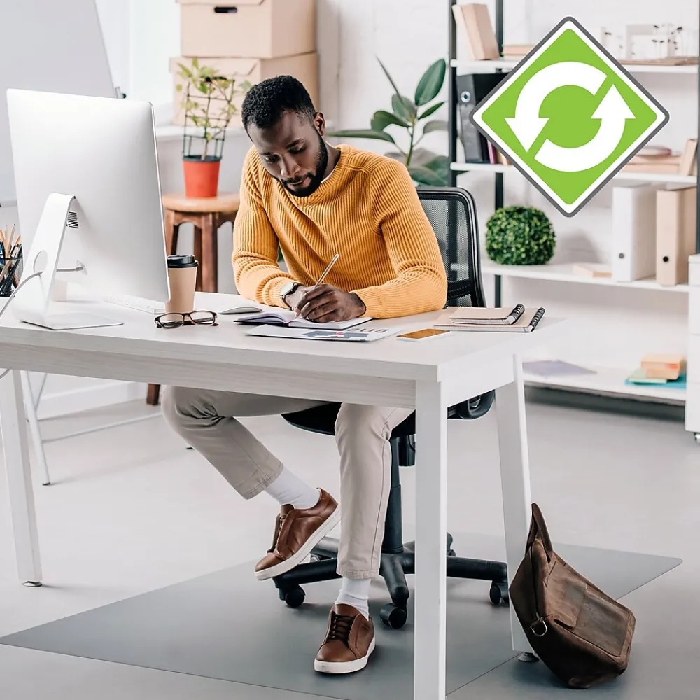 Chair Mats*Floortex Evolutionmat Hard Floor Chair Mat, 48" x 51", Clear Enhanced Polymer (FRECO124851EP)