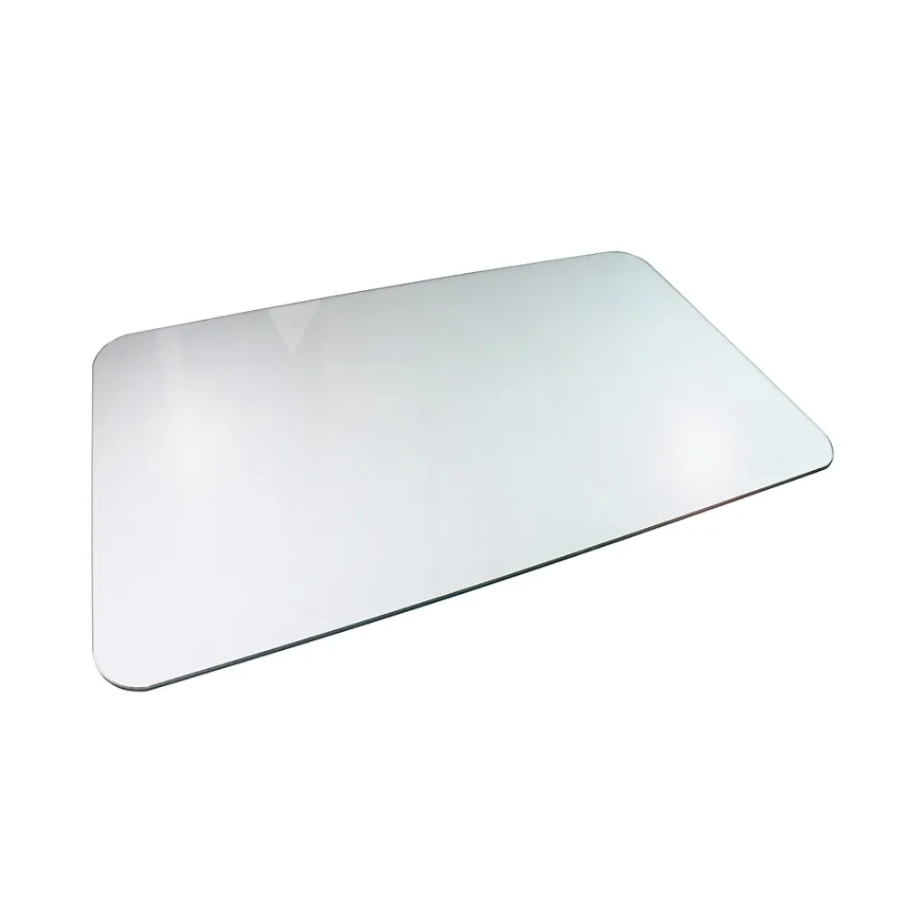 Chair Mats*Floortex Glaciermat Carpet & Hard Floor Chair Mat, 36" x 48", Crystal Clear Glass (FC123648EG)
