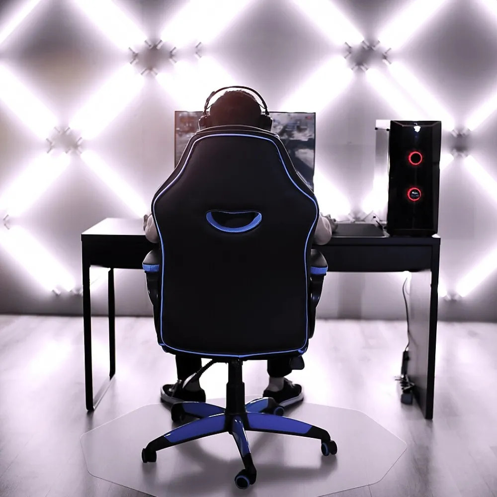 Chair Mats*Floortex 9Mat Hard Floor Gaming Chair Mat, 38" x 39", Clear Polycarbonate (FC121001009R)