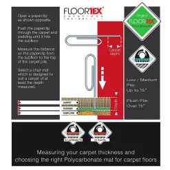 Chair Mats*Floortex Ultimat Carpet Chair Mat with Lip, 48