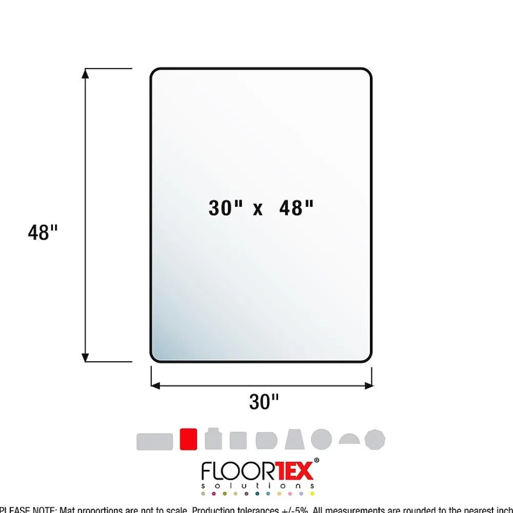 Chair Mats*Floortex Valuemat Plus Chair Mat, 30" x 48", Designed for Low-Pile Carpet, Clear Polycarbonate (FC117520ER)