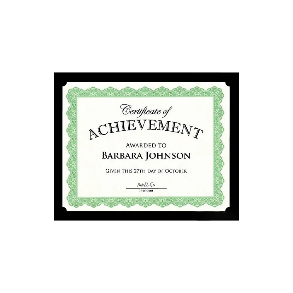 Awards & Certificates*Geographics Achievement Certificate Holders, 9.5" x 12", Black, 10/Pack (47836)