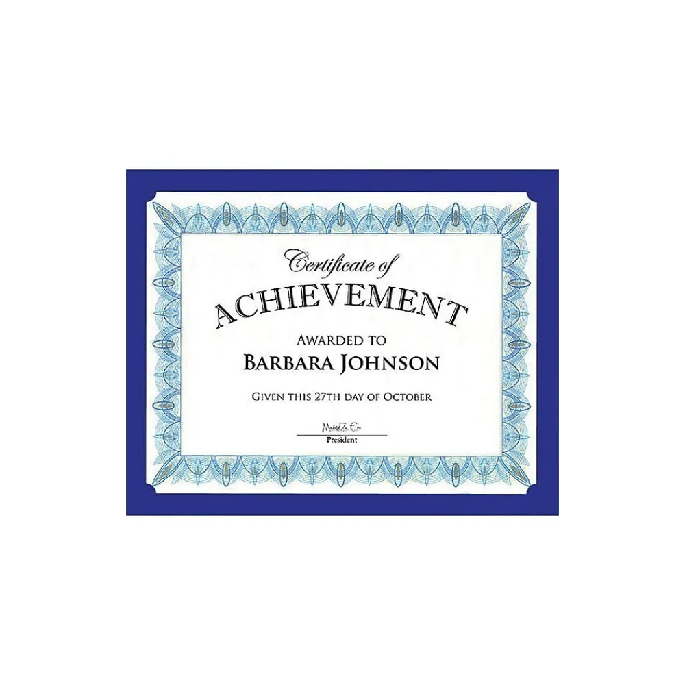 Awards & Certificates*Geographics Certificate Holders, 9.5" x 12", Navy, 10/Pack (47835)