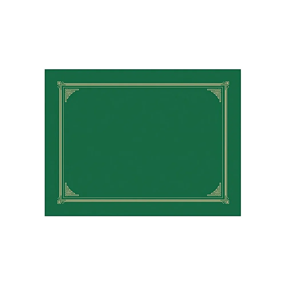 Awards & Certificates*Geographics Certificate Holders, 8.5" x 11", Green Metallic, 6/Pack (GEO47399)