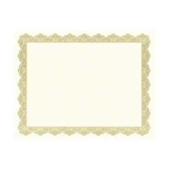 Awards & Certificates*Geographics Certificates, 8.5" x 11", Gold, 25/Pack (39451S)