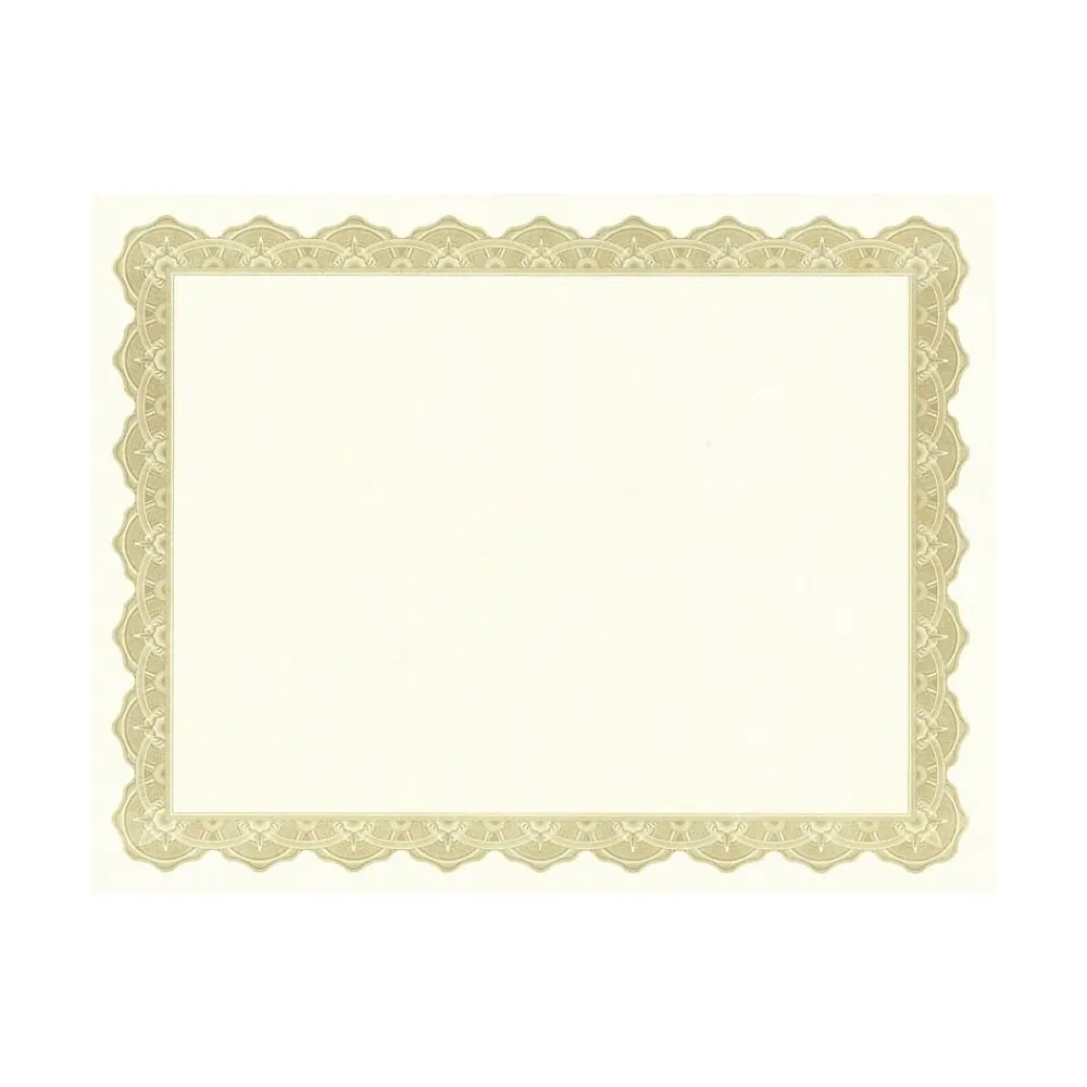 Awards & Certificates*Geographics Certificates, 8.5" x 11", Gold, 25/Pack (39451S)