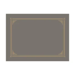 Awards & Certificates*Geographics Classic Linen Certificate Holders, 8.5" x 11", Gray/Gold, 6/Pack (49323)