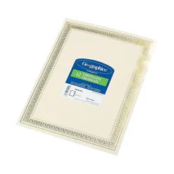 Awards & Certificates*Geographics Flourish Certificates, 8.5" x 11", Ivory/Gold Foil, 12/Pack (45492S)