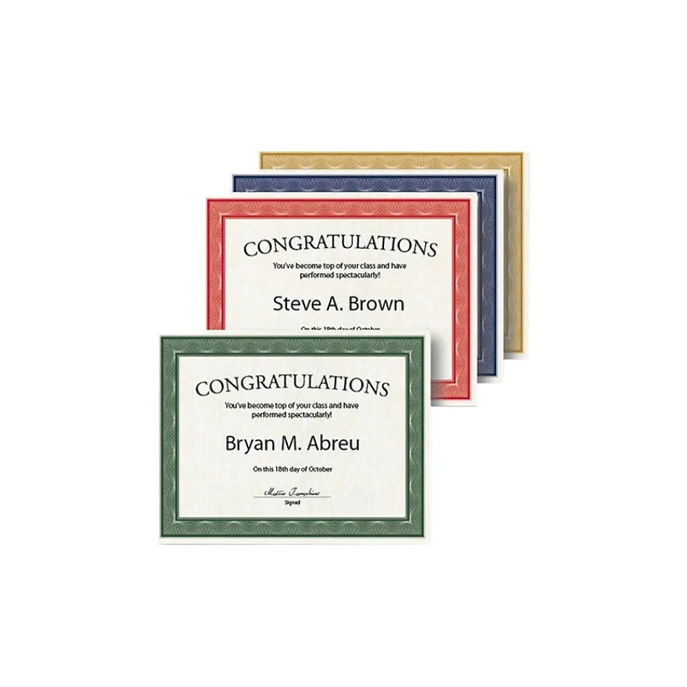Awards & Certificates*Geographics Traditional Graduation Certificates, 8.5" x 11", Multicolor, 40/Pack (48669)