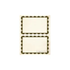 Awards & Certificates*Geographics 2-UP Crown Gold Mini Certificates, 8.5" x 11", Gold, 30/Pack (48767)