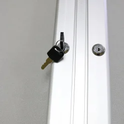 Bulletin*Ghent 4' H x 6' W Enclosed Vinyl Bulletin Board with Satin Frame, 3 Door (PA34872VX-181)