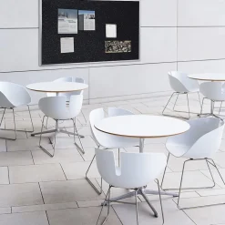 Bulletin*Ghent 4' H x 6' W Recycled Bulletin Board with Aluminum Frame, Black (ATR46-BK)