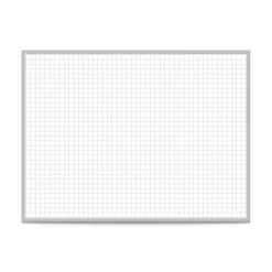 Dry Erase*Ghent 1" x 1" Grid Whiteboard, 4'H x 8'W (GRPM221G-48)