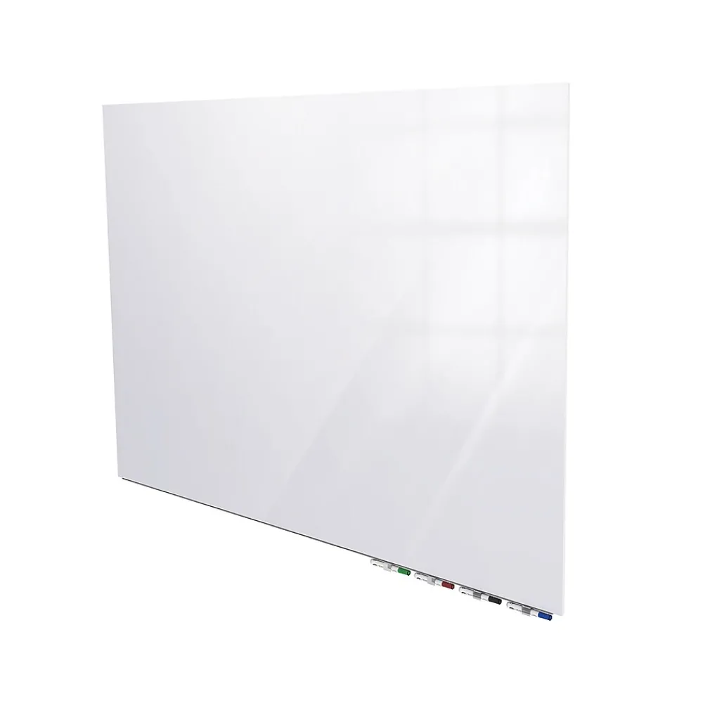 Dry Erase*Ghent Aria Low Profile Glass Whiteboard, 4'H x 8'W, White (ARIASN48WH)
