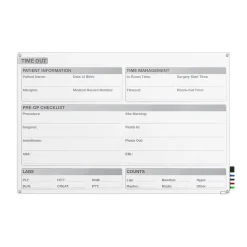Dry Erase*Ghent Aria OR Time Out Glass Dry-Erase Whiteboard, 2'H x 3'W (GRPARIASN12T-23)