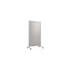 Dry Erase*Ghent EZ Glass Mobile Dry-Erase Whiteboard, Aluminum Frame, 75"H x 38"W (EZ1NA7538GY)