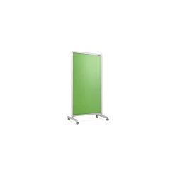 Dry Erase*Ghent EZ Magnetic Glass Mobile Dry-Erase Whiteboard, Aluminum Frame, 75"H x 38"W (EZ1MA7538GN)